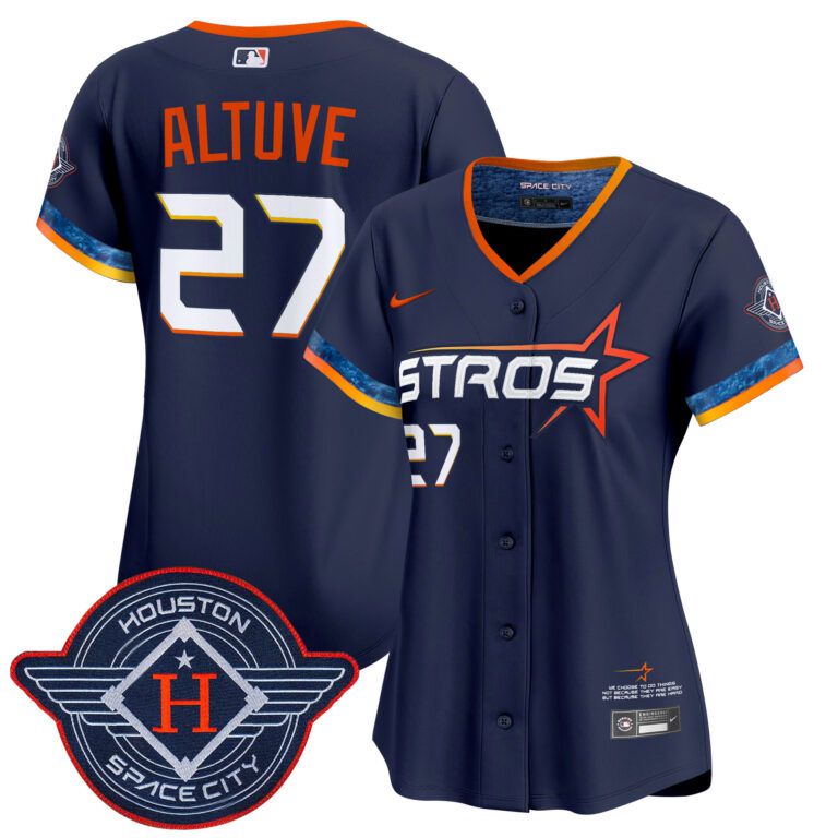 Women Houston Astros #27 Altuve blue 2025 City Connect Vapor Premier Limited Jersey->women mlb jersey->Women Jersey